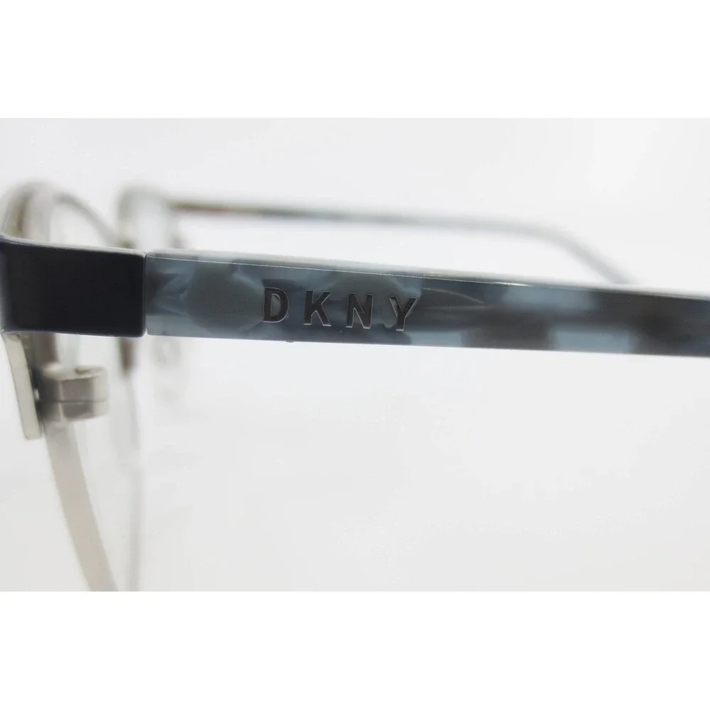 DKNY DK3002 400 Navy Blue Silver Marbled Rectangular Eyeglasses Frames 52-17-135